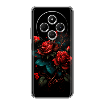Силиконовый чехол на Redmi 14C с принтом Розы красные