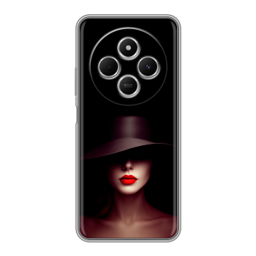 Силиконовый чехол на Redmi 14C с принтом Девушка в шляпе