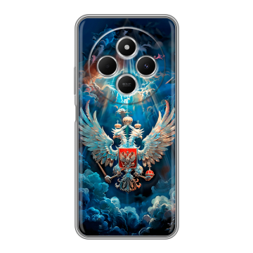 Силиконовый чехол на Redmi 14C с принтом Герб флаг России Силиконовый чехол на Redmi 14C с принтом Герб флаг России