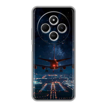 Силиконовый чехол на Redmi 14C с принтом самолет Силиконовый чехол на Redmi 14C с принтом самолет