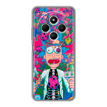 Силиконовый чехол на Redmi 14C с принтом Рик и Морти Rick Morty