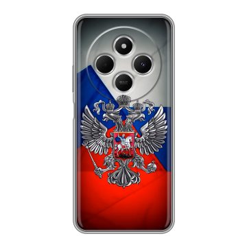 Силиконовый чехол на Redmi 14C с принтом Флаг России