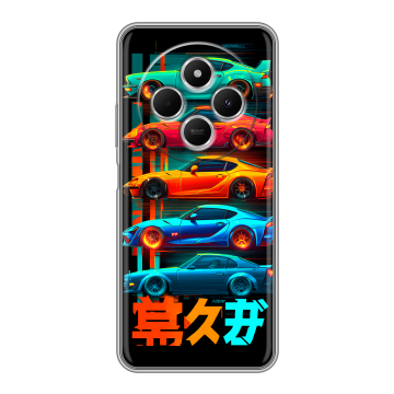 Силиконовый чехол на Redmi 14C с принтом машины тачки