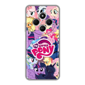 Силиконовый чехол на Redmi 14C с принтом My little pony Дружба чудо