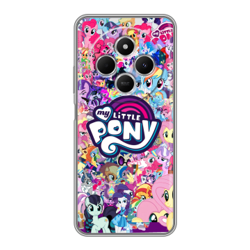 Силиконовый чехол на Redmi 14C с принтом My little pony Дружба чудо