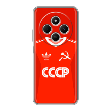 Силиконовый чехол на Redmi 14C с принтом Флаг Герб СССР