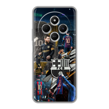 Силиконовый чехол на Redmi 14C с принтом Messi Barcelona