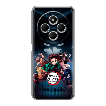 Силиконовый чехол на Redmi 14C с принтом Demon Slayer Клинок рассекающий демонов Силиконовый чехол на Redmi 14C с принтом Demon Slayer Клинок рассекающий демонов