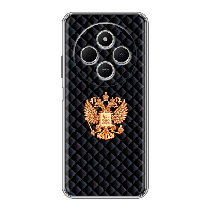 Силиконовый чехол на Redmi 14C с принтом Герб России принт Силиконовый чехол на Redmi 14C с принтом Герб России принт