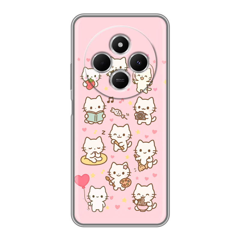 Силиконовый чехол на Redmi 14C с принтом Hello Kitty Хелоу Кити Силиконовый чехол на Redmi 14C с принтом Hello Kitty Хелоу Кити