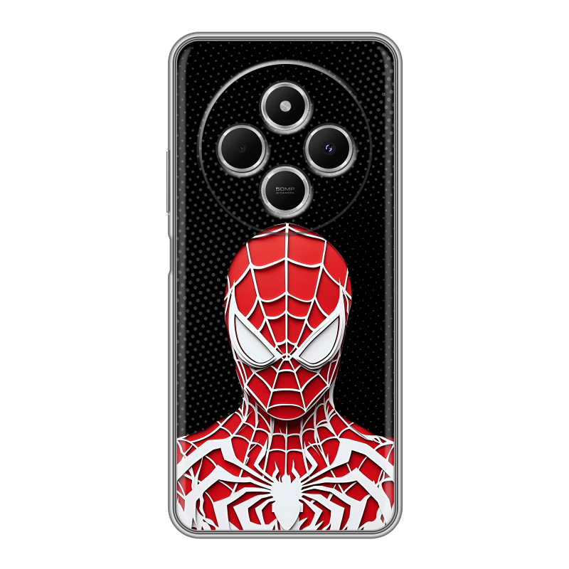 Силиконовый чехол на Redmi 14C с принтом человек паук spiderman Силиконовый чехол на Redmi 14C с принтом человек паук spiderman