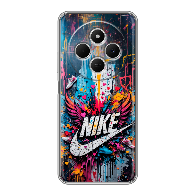 Силиконовый чехол на Redmi 14C с принтом Nike Найк Силиконовый чехол на Redmi 14C с принтом Nike Найк