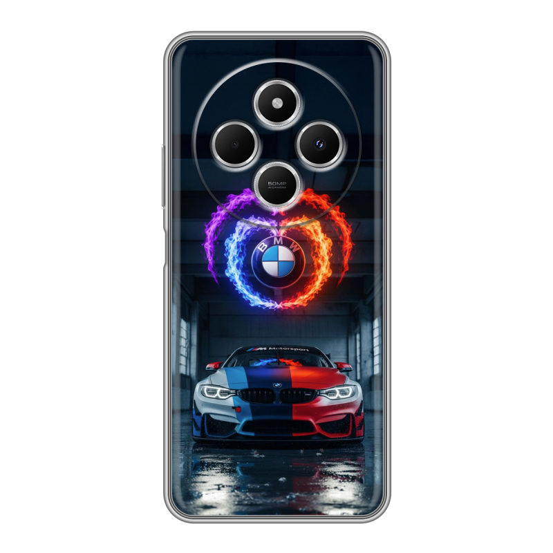 Силиконовый чехол на Redmi 14C с принтом BMW БМВ Силиконовый чехол на Redmi 14C с принтом BMW БМВ