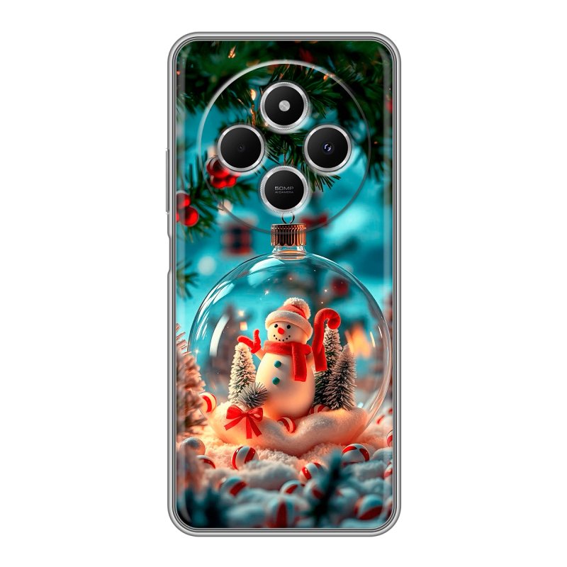 Силиконовый чехол на Redmi 14C с принтом Новый год Силиконовый чехол на Redmi 14C с принтом Новый год