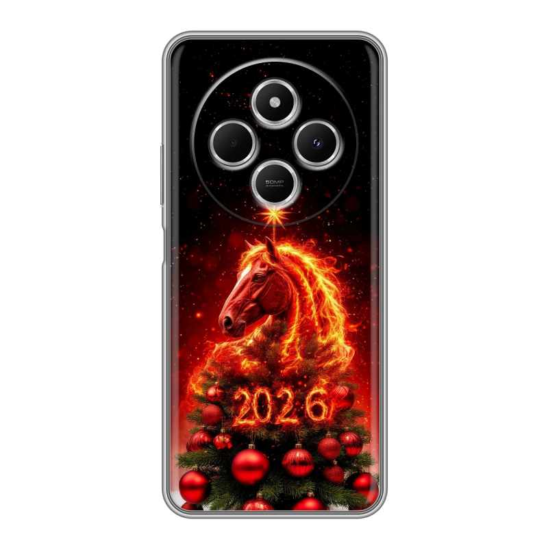 Силиконовый чехол на Redmi 14C с принтом Новый год Силиконовый чехол на Redmi 14C с принтом Новый год