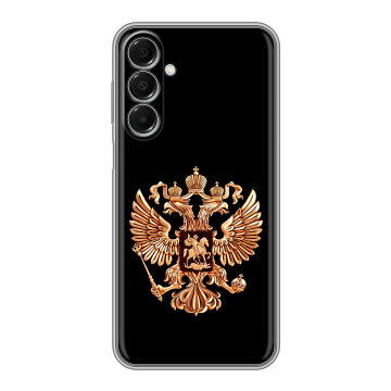 Силиконовый чехол на Samsung Galaxy A16 с принтом Герб России золотой Силиконовый чехол на Samsung Galaxy A16 с принтом Герб России золотой