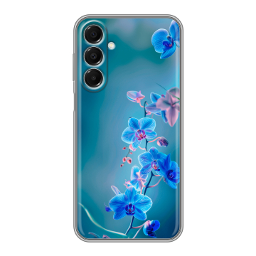 Силиконовый чехол на Samsung Galaxy A16 с принтом Голубые цветы