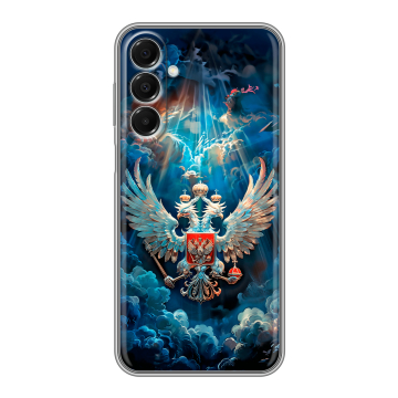 Силиконовый чехол на Samsung Galaxy A16 с принтом Герб флаг России