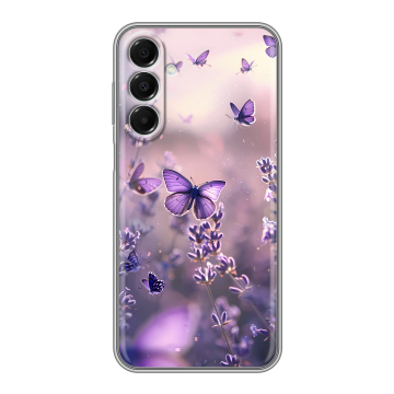 Силиконовый чехол на Samsung Galaxy A16 с принтом бабочки и лаванда