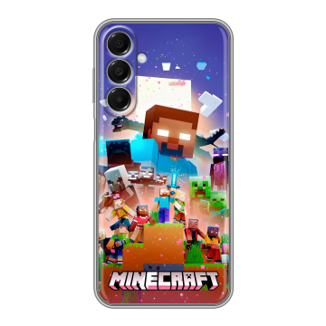 Силиконовый чехол на Samsung Galaxy A16 с принтом Майнкрафт Minecraft Силиконовый чехол на Samsung Galaxy A16 с принтом Майнкрафт Minecraft