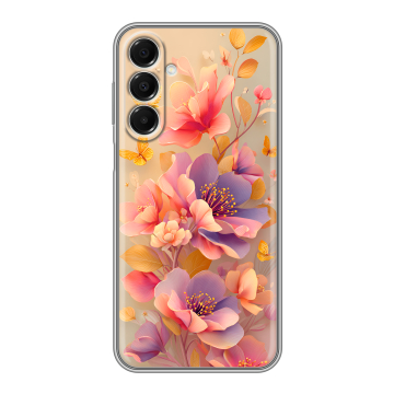 Силиконовый чехол на Samsung Galaxy A16 с принтом Цветы и бабочки Силиконовый чехол на Samsung Galaxy A16 с принтом Цветы и бабочки