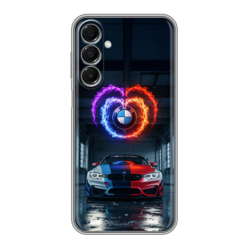 Силиконовый чехол на Samsung Galaxy A16 с принтом BMW БМВ