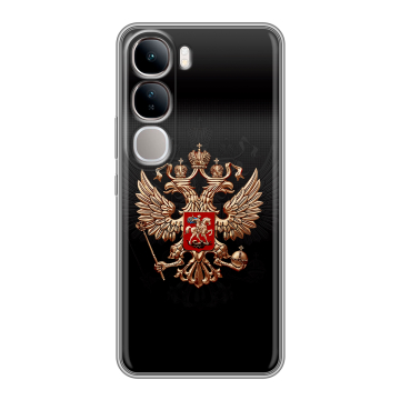 Силиконовый чехол на Vivo V40 Lite 4G с принтом Герб России