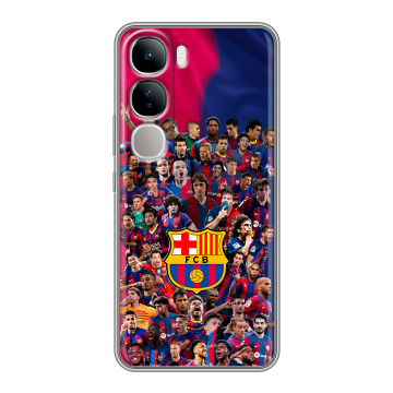 Силиконовый чехол на Vivo V40 Lite 4G с принтом Барселона Barcelona