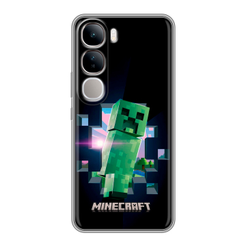 Силиконовый чехол на Vivo V40 Lite 4G с принтом Майнкрафт Minecraft
