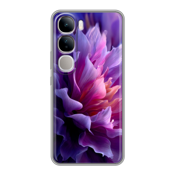 Силиконовый чехол на Vivo V40 Lite 4G с принтом женский цветы