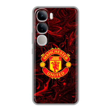 Силиконовый чехол на Vivo V40 Lite 4G с принтом Manchester United