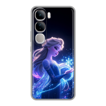 Силиконовый чехол на Vivo V40 Lite 4G с принтом Холодное сердце Frozen