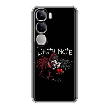 Силиконовый чехол на Vivo V40 Lite 4G с принтом Death note Тетрадь смерти
