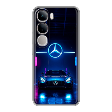 Силиконовый чехол на Vivo V40 Lite 4G с принтом Mercedes Мерседес