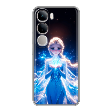 Силиконовый чехол на Vivo V40 Lite 4G с принтом Холодное сердце Frozen