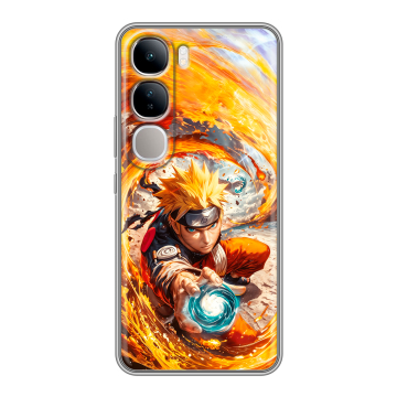 Силиконовый чехол на Vivo V40 Lite 4G с принтом Аниме Наруто Naruto