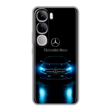 Силиконовый чехол на Vivo V40 Lite 4G с принтом Mercedes Мерседес