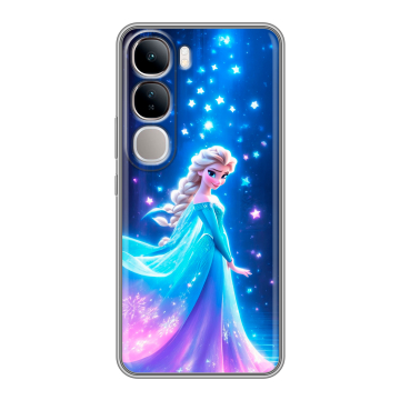 Силиконовый чехол на Vivo V40 Lite 4G с принтом Холодное сердце Frozen