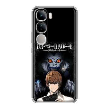 Силиконовый чехол на Vivo V40 Lite 4G с принтом Death note Тетрадь смерти