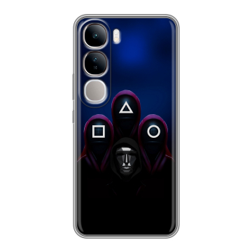 Силиконовый чехол на Vivo V40 Lite 4G с принтом Игра Кальмара
