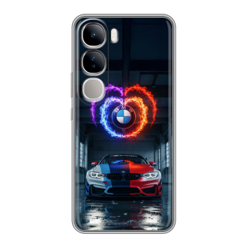 Силиконовый чехол на Vivo V40 Lite 4G с принтом BMW БМВ