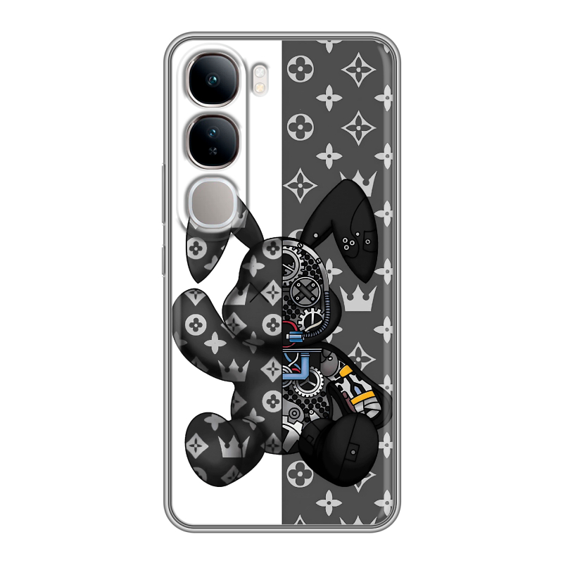 Силиконовый чехол на Vivo V40 Lite 4G с принтом Луи робот Силиконовый чехол на Vivo V40 Lite 4G с принтом Луи робот