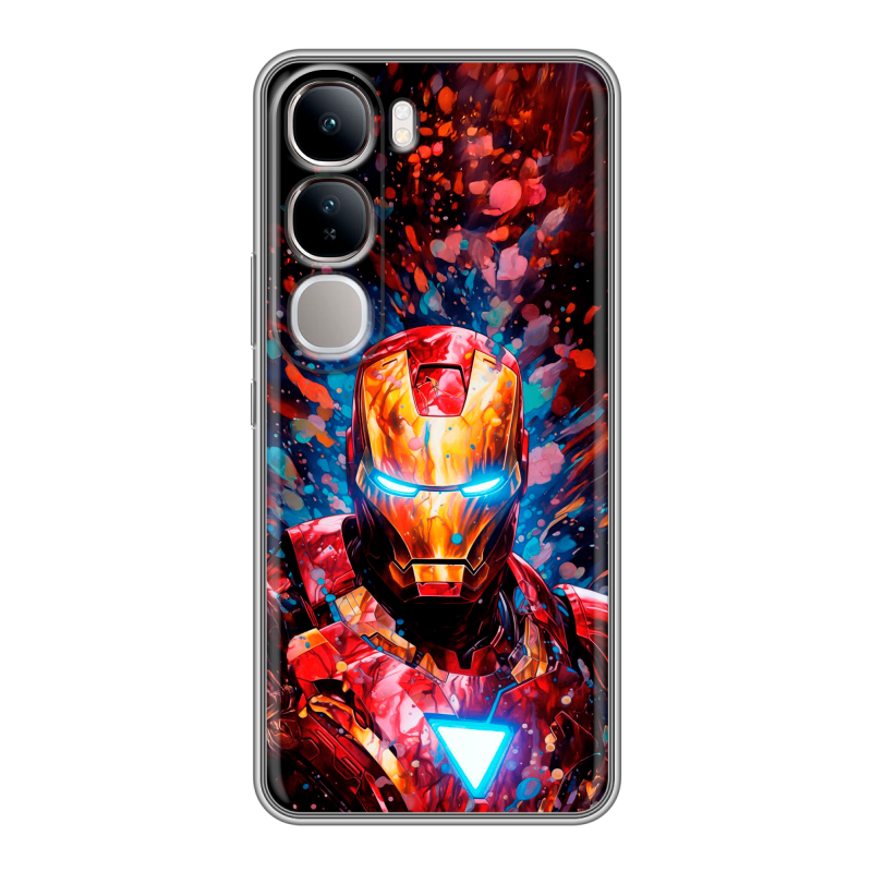 Силиконовый чехол на Vivo V40 Lite 4G с принтом Железный человек Ironman Силиконовый чехол на Vivo V40 Lite 4G с принтом Железный человек Ironman