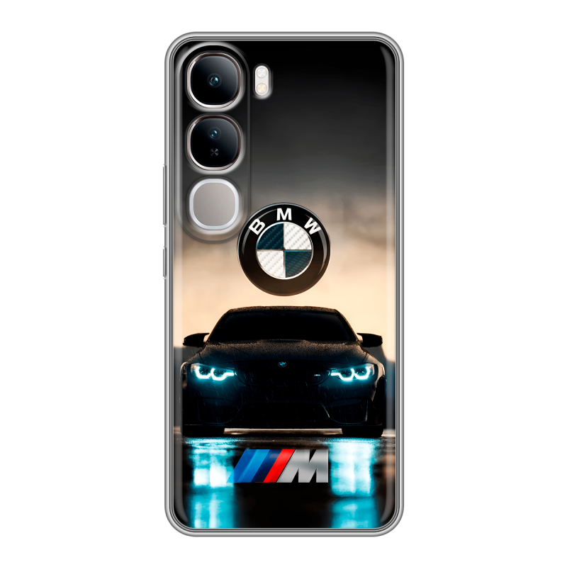 Силиконовый чехол на Vivo V40 Lite 4G с принтом БМВ BMW Силиконовый чехол на Vivo V40 Lite 4G с принтом БМВ BMW