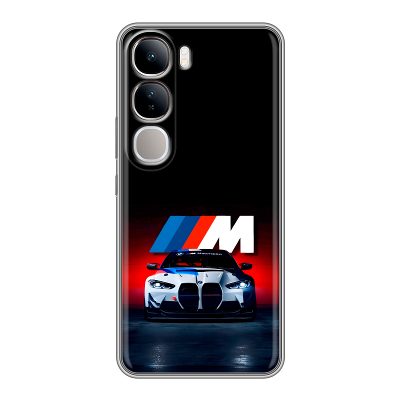 Силиконовый чехол на Vivo V40 Lite 4G с принтом БМВ BMW Силиконовый чехол на Vivo V40 Lite 4G с принтом БМВ BMW