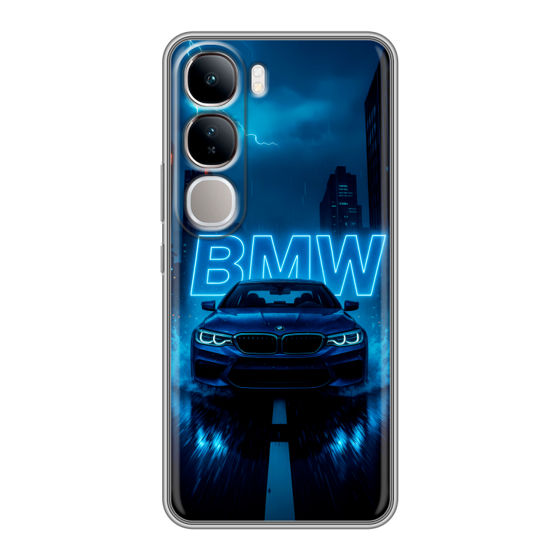 Силиконовый чехол на Vivo V40 Lite 4G с принтом BMW БМВ Силиконовый чехол на Vivo V40 Lite 4G с принтом BMW БМВ