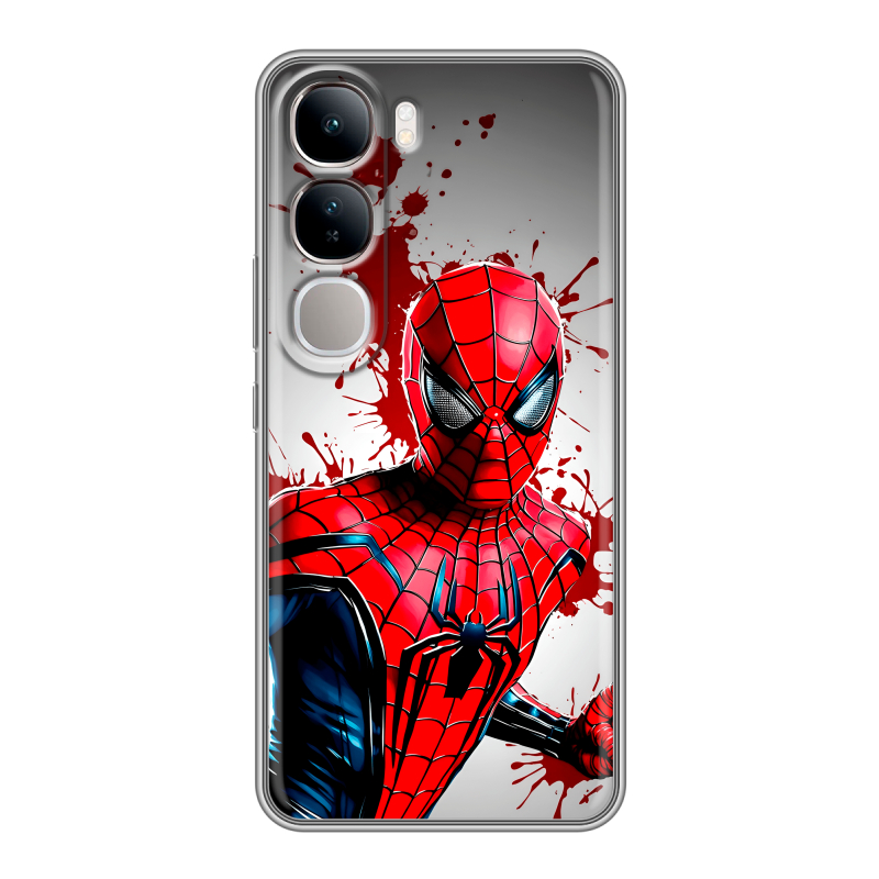 Силиконовый чехол на Vivo V40 Lite 4G с принтом Spiderman Человек паук Силиконовый чехол на Vivo V40 Lite 4G с принтом Spiderman Человек паук