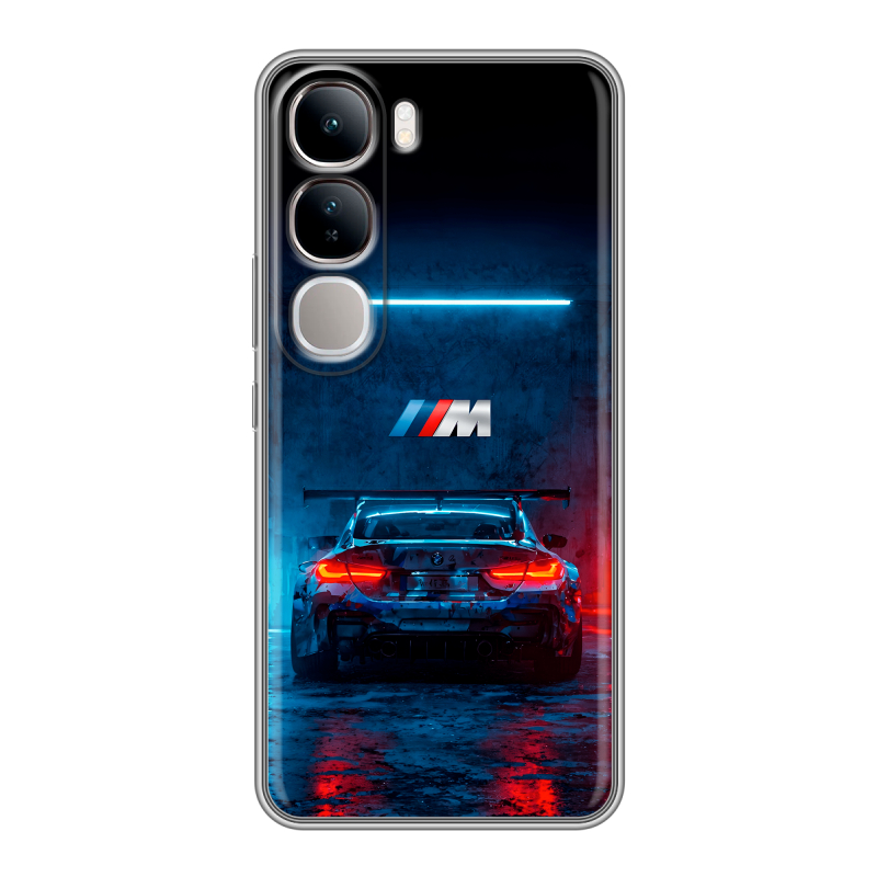 Силиконовый чехол на Vivo V40 Lite 4G с принтом BMW БМВ Силиконовый чехол на Vivo V40 Lite 4G с принтом BMW БМВ
