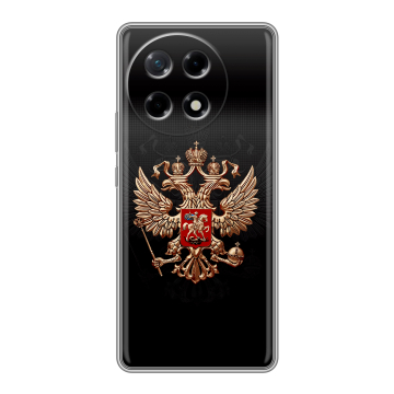 Силиконовый чехол на Tecno Camon 30S с принтом Герб России