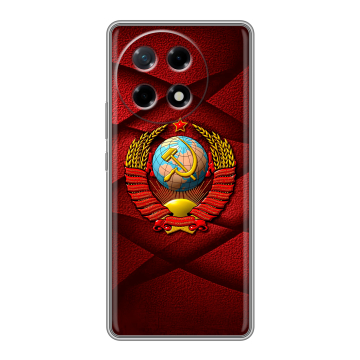 Силиконовый чехол на Tecno Camon 30S с принтом Герб СССР